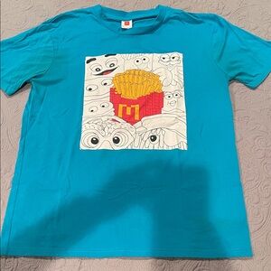 Blue Vintage McDonalds Shirt with Fun Graphic